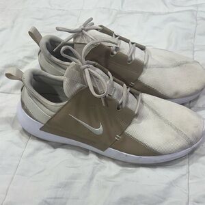 Nike Men's Beige and White Sneakers